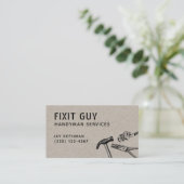 Carte De Visite Outils pour homme de main, Home Improvement Kraft  (Debout devant)