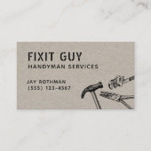 Carte De Visite Outils pour homme de main, Home Improvement Kraft  (Devant)