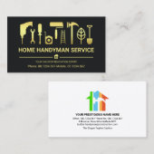 Carte De Visite Outils pour main d'or rétro stylish (Devant / Derrière)