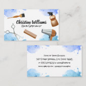 Carte De Visite Outils professionnels | Arrière - plan aquarelle (Devant / Derrière)