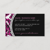 Carte De Visite Outils roses de salon de coiffure d'empreinte de (Dos)