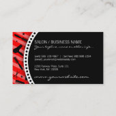 Carte De Visite Outils rouges et noirs classiques de salon de (Dos)