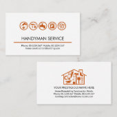 Carte De Visite Outils simples pour homme à main Réparations à dom (Devant / Derrière)
