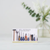 Carte De Visite Outils simples professionnels d'entrepreneur de (Debout devant)