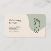 Carte De Visite Outline Footprint - Reflexology (Devant)