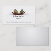 Carte de visite ouvert chic de bibliothécaire de (Devant / Derrière)