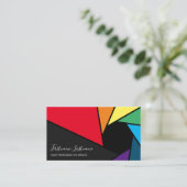 Carte De Visite Ouverture de caméra Rainbow couleurs pour les phot (Debout devant)