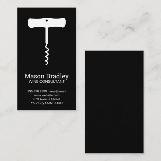 Carte De Visite Ouverture de vin Corkvis (Devant / Derrière)