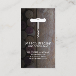 Carte De Visite Ouverture de vin Corkvis   Cornes sur table