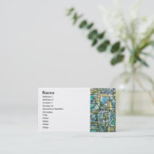 Carte De Visite Ouverture-Moderne Bauhaus Art Géométrique (Debout devant)