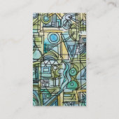 Carte De Visite Ouverture-Moderne Bauhaus Art Géométrique (Dos)