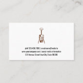 Carte De Visite Ouvrage de vin esquissé (Dos)