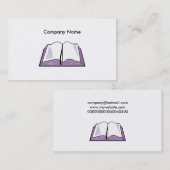 Carte De Visite Ouvrez la bible, nom de la société (Devant / Derrière)