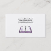 Carte De Visite Ouvrez la bible, nom de la société (Dos)