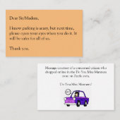 Carte De Visite Ouvrez vos yeux (Devant / Derrière)