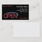 Carte De Visite Ouvrez-vous pour des affaires (Devant / Derrière)