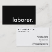Carte De Visite ouvrier. (Devant / Derrière)
