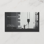 Carte De Visite Ouvrier de construction avec grue (Dos)