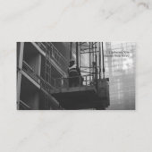 Carte De Visite Ouvrier de construction sur plate-forme de grue (Dos)