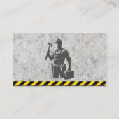 Carte De Visite Ouvrier de la construction en collier bleu (Dos)