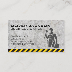 Carte De Visite Ouvrier de la construction en collier bleu
