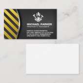 Carte De Visite Ouvrier de la construction en collier bleu | Répar (Devant / Derrière)