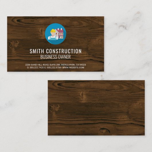 Carte De Visite Ouvrier du bâtiment (Devant / Derrière)