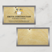 Carte De Visite Ouvrier du bâtiment | Arrière - plan de grains de  (Devant / Derrière)