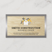 Carte De Visite Ouvrier du bâtiment | Arrière - plan de grains de  (Devant)