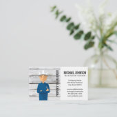 Carte De Visite Ouvrier du bâtiment | Bois (Debout devant)