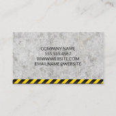 Carte De Visite Ouvrier du bâtiment | Camion de vidange (Dos)