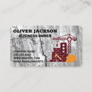 Carte De Visite Ouvrier du bâtiment Chantier de construction I