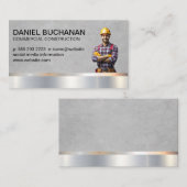 Carte De Visite Ouvrier du bâtiment | Col bleu (Devant / Derrière)