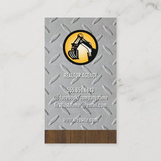 Carte De Visite Ouvrier du bâtiment | Col bleu (Dos)