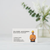 Carte De Visite Ouvrier du bâtiment | Col bleu | Jetée (Debout devant)