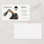 Carte De Visite Ouvrier du bâtiment | Earth Mover (Devant / Derrière)