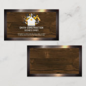 Carte De Visite Ouvrier du bâtiment | Logo de réparation à domicil (Devant / Derrière)