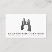 Carte De Visite Ouvrier du bâtiment | Logo du bâtiment en acier (Dos)