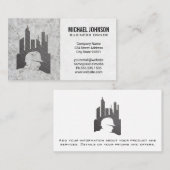 Carte De Visite Ouvrier du bâtiment | Logo du bâtiment en acier (Devant / Derrière)