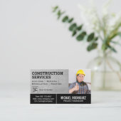 Carte De Visite Ouvrier du bâtiment | modèle de code QR (Debout devant)