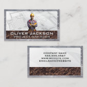 Carte De Visite Ouvrier du bâtiment | Plan directeur (Devant / Derrière)