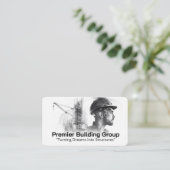 Carte De Visite Ouvrier du bâtiment | Site de construction (Debout devant)