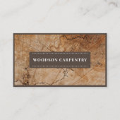 Carte De Visite Ouvrier du bois de charpentier moderne (Devant)