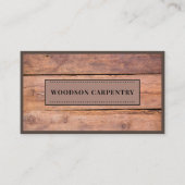 Carte De Visite Ouvrier du bois de charpentier moderne (Devant)