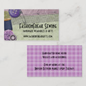 Carte De Visite Ouvrière couturière de couture chic minable de (Devant / Derrière)