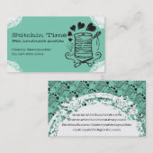 Carte De Visite Ouvrière couturière de couture de fil d'aiguille (Devant / Derrière)