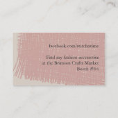 Carte De Visite Ouvrière couturière de couture de tissu chic (Dos)