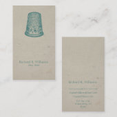 Carte De Visite Ouvrière couturière de fabricant de robe de dé de (Devant / Derrière)