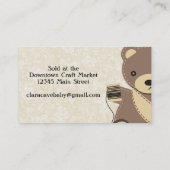 Carte De Visite Ouvrière couturière d'ours de nounours cousant les (Dos)