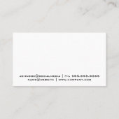 Carte De Visite Ouvriers du bâtiment | Architecte | Ingénieurs (Dos)